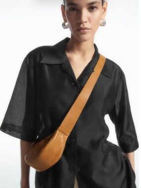 COS Brown Leather Micro Swing Bag Crossbody (NWOT)